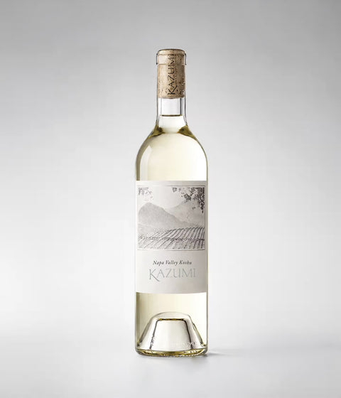 Kazumi Napa Valley Koshu white wine bottle, front label